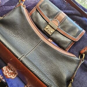 Elegant Black and Brown Leather Men's Bag